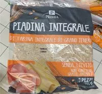 Mängden socker i Piadina integrale