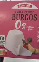 Mängden socker i Queso fresco Burgos 0