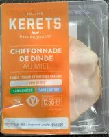 Mängden socker i Chiffonade de dinde au miel
