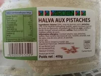 Mängden socker i Halva aux pistaches