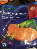 Mängden socker i Escalope de poulet reconstituées panées