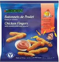 Mängden socker i Chicken Fingers with Breadcrumbs and Sesame