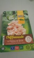 Mängden socker i chiffonade de poitrine de dinde