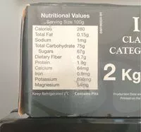 Mängden socker i Natural Medjou dates