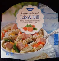 Mängden socker i Coop Dagens pasta med Lax & Dill