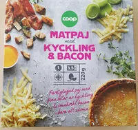 Mängden socker i Matpaj med kyckling och bacon