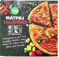 Mängden socker i Matpaj tacofärs