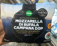 Mängden socker i Mozzarella di Bufala Campana