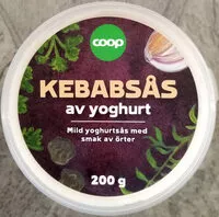 Mängden socker i Coop Kebabsås av yoghurt