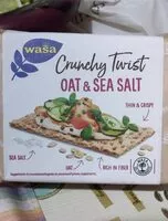 Mängden socker i Crunchy twist Oat & Sea salt