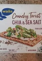 Mängden socker i Crunchy twist Chia & Sea salt