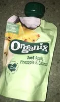 Mängden socker i Organic just apple, pineapple & coconut