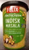 Mängden socker i Felix Mustig soppa Indisk Masala