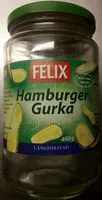 Mängden socker i Felix Hamburger Gurka