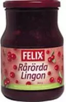 Mängden socker i Rårörda Lingon