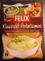 Mängden socker i Felix Klassiskt Potatismos