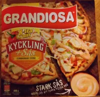 Mängden socker i Grandiosa X-tra allt Kyckling + Sås