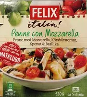 Mängden socker i Penne Con Mozzarella