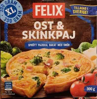 Mängden socker i Ost & Skinkpaj