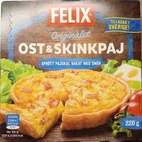 Mängden socker i Felix Originalet Ost & Skinkpaj