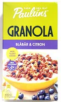 Mängden socker i Granola - Blåbär & Citron