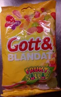 Mängden socker i Malaco Gott & Blandat Fruktsallad