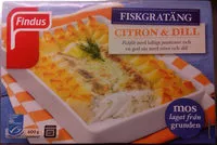 Mängden socker i Findus Fiskgratäng Citron & Dill