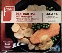 Mängden socker i Findus Dagens Panerad fisk med remoulad