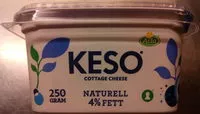Mängden socker i KESO Cottage Cheese Naturell