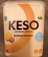 Mängden socker i KESO Cottage Cheese Ananas/passion