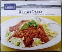 Mängden socker i Dafgårds Karins Pasta