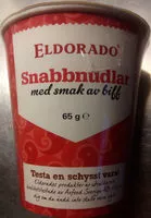 Mängden socker i Eldorado Snabbnudlar med smak av biff