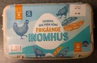 Mängden socker i 15 ägg från frigående höns inomhus