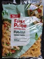 Mängden socker i Fusili tørret pasta