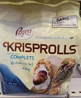 Mängden socker i Krisprolls complets réduits en sel