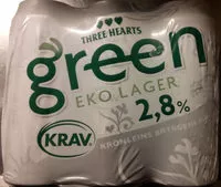 Mängden socker i Three Hearts Green EKO Lager 2,8%