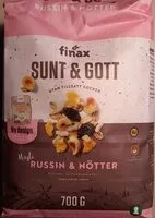 Mängden socker i Sunt and Gott Russin and nötter - 700 g