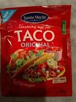 Mängden socker i Seasoning mix for taco original
