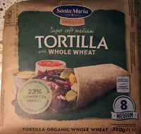 Mängden socker i Tortilla with whole wheat