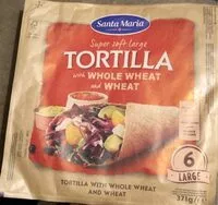 Mängden socker i Tortilla with whole wheal