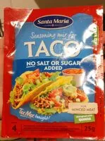 Mängden socker i Seasoning Mix for Taco