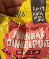Mängden socker i Krispig müsli tranbär
