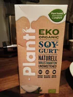 Mängden socker i planti eko organic soy-gurt naturell