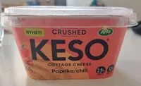 Mängden socker i Crushed Keso Cottage Cheese Paprika/chili