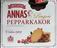 Mängden socker i Pepparkakor puolukkapiparkakkuja