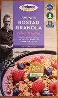 Mängden socker i Svensk rostad granola Blåbär & Hallon