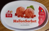 Mängden socker i Hallonsorbet