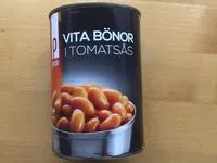 Mängden socker i Vita bönor i tomatsås