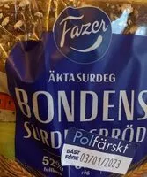 Mängden socker i Bondens surdegsbröd
