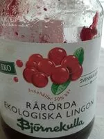 Mängden socker i Rårörda ekologiska lingon